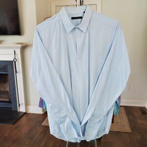 Blue and White Plaid Shirt